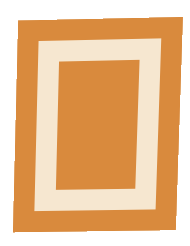 A solid orange rectangle bounded by the boarder of a larger orange rectangle